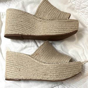 Zara Natural Jute Platform Wedge